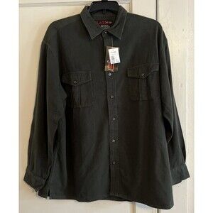 Classic Rugged Wear Men’s Shirt 3XL Dark Brown Flannel Cotton Workwear Cabincore